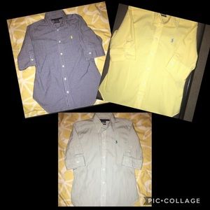 3 Ralph Lauren Polo button blouses